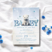 Het winterse moderne Baby shower Kaart