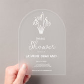 Het winterse Vrijgezellenfeest van de sneeuwklokje Acryl Uitnodigingen (Insitu (Draagbaar))