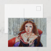 Het winterthema van het briefkaart "The Passion Be (Voorkant / Achterkant)