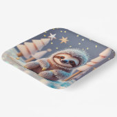 Het winterwonderland van Snowy Sloth Papieren Bordje (Gebogen)