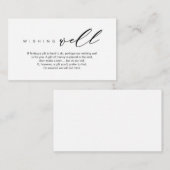 Het Wishing van het huwelijk goed, Modern Romantis Informatiekaartje (Voorkant / Achterkant)