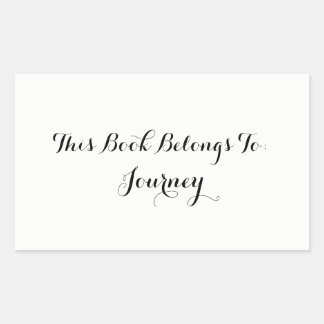 Het wit "Dit Boek behoort tot " Rechthoekige Sticker
