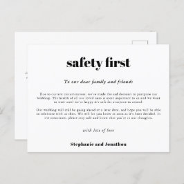 Het Wit Manuscript van COVID van de Veiligheid van Aankondigingskaart