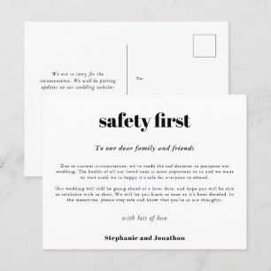 Het Wit Manuscript van COVID van de Veiligheid van Aankondigingskaart