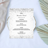 Het Wit-menu van de bruiloft sparkles budget Flyer