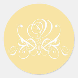Het wit nam in Gele Zonneschijn toe Ronde Sticker