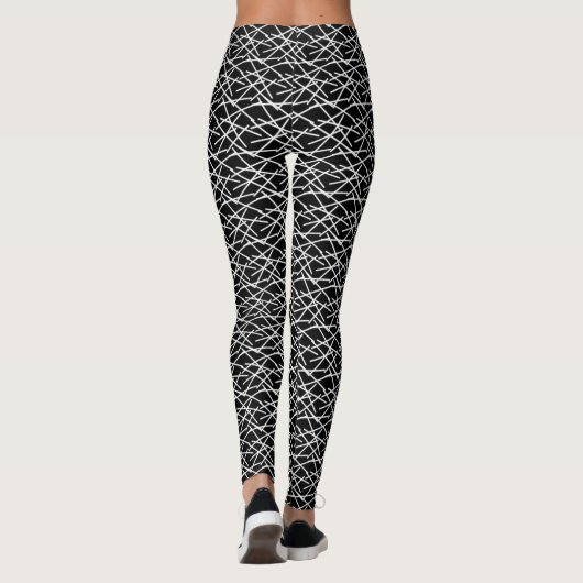 Het wit plakt Patroon Leggings (Achterkant)