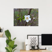 Het wit van de lente poster (Thuiskantoor)