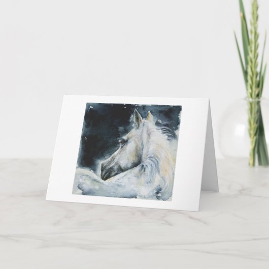 Het Wit van de middernacht Feestdagen Kaart (Voorkant)