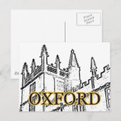 Het Wit van de Spiralen van de Bouw van Oxford Briefkaart (Voorkant / Achterkant)