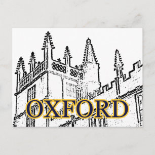 Het Wit van de Spiralen van de Bouw van Oxford Briefkaart
