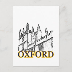 Het Wit van de Spiralen van de Bouw van Oxford Briefkaart