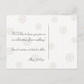 Het Wit van de Tortelduifjes van het huwelijk spar Aankondigingskaart (Achterkant)