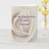 Het wit van het Jubileum van het doopsel/van het Kaart (Gele Bloem)