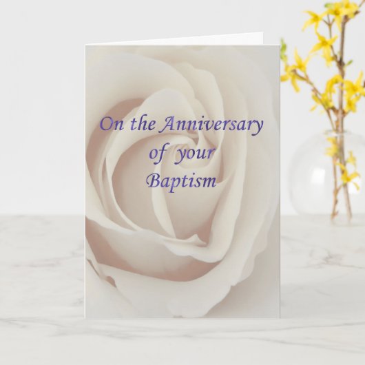 Het wit van het Jubileum van het doopsel/van het Kaart (Gele Bloem)