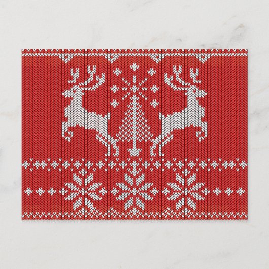 Het Wit van het vakantie breit helemaal over de Feestdagenkaart (Voorkant)