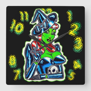 Het Witching Uour Vierkante Klok