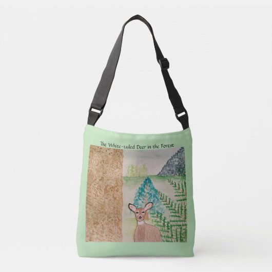 Het witstaarthert in het bos crossbody tas (Voorkant)