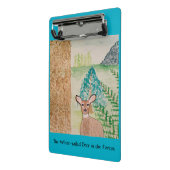 Het witstaarthert in het bos mini klembord (Angled2)