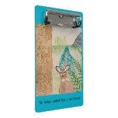 Het witstaarthert in het bos mini klembord (Schuin)