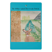 Het witstaarthert in het bos mini klembord (Achterkant)