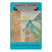 Het witstaarthert in het bos mini klembord (Voorkant)