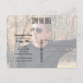 Het witte Afstuderen van de Foto van de Bekleding  Briefkaart (Achterkant)