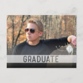 Het witte Afstuderen van de Foto van de Bekleding  Briefkaart (Voorkant)