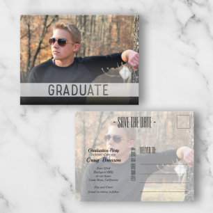 Het witte Afstuderen van de Foto van de Bekleding  Briefkaart