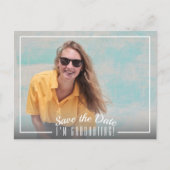 Het witte Afstuderen van de Foto van de Grens spar Briefkaart (Voorkant)