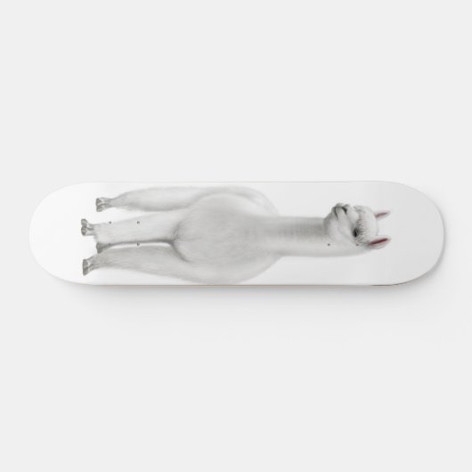 Het witte alpaca skateboard (Horizontaal)