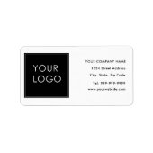 Het witte Bedrijfs Moderne Adres van de Terugkeer Etiket (Voorkant)