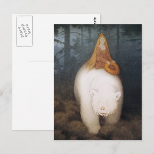 "Het witte Beer" van Theodor Kittelsen Briefkaart (Voorkant / Achterkant)