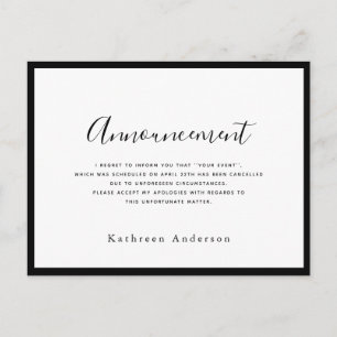 Het witte Briefkaart van de Aankondiging van de An