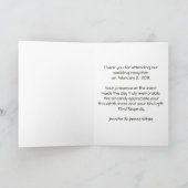 Het witte Calla Huwelijk dankt u Bedankkaart (Binnen)