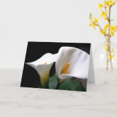 Het witte Calla Wenskaart van de Bloem van de Kaart (Gele Bloem)