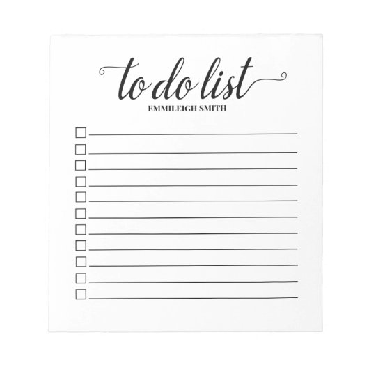 Het witte Elegant Manuscript van de Borstel om Lij Notitieblok (Voorkant)