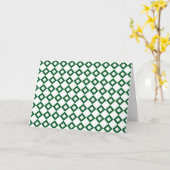 Het witte en Groene Patroon van de Diamant Kaart (Gele Bloem)