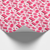 Het witte en Rode Naadloze Patroon van de Cadeaupapier (Hoek)