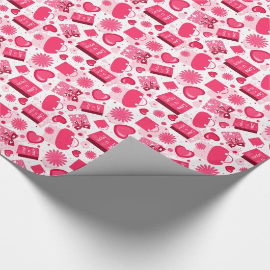 Het witte en Rode Naadloze Patroon van de Cadeaupapier (Hoek)