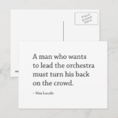 Het witte en Zwarte Motivatie Briefkaart van het C (Voorkant / Achterkant)