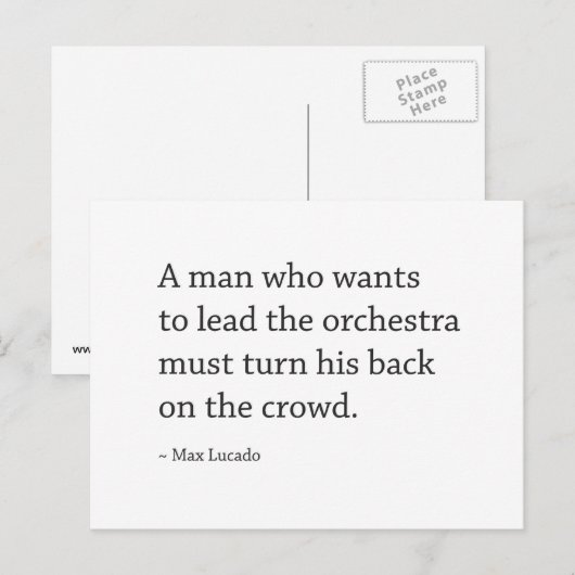 Het witte en Zwarte Motivatie Briefkaart van het C (Voorkant / Achterkant)