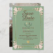 Het Witte Florale Berichten van het Manuscript van Kaart (Voorkant / Achterkant)