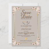 Het Witte Florale Berichten van het Manuscript van Kaart (Voorkant)