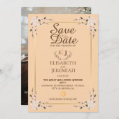 Het Witte Florale Berichten van het Manuscript van Kaart (Voorkant / Achterkant)