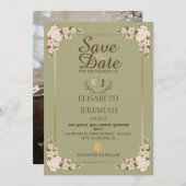 Het Witte Florale Berichten van het Manuscript van Kaart (Voorkant / Achterkant)