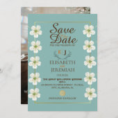 Het Witte Florale Berichten van het Manuscript van Kaart (Voorkant / Achterkant)