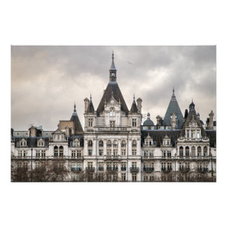 Het witte gebouw in Londen Foto Afdruk