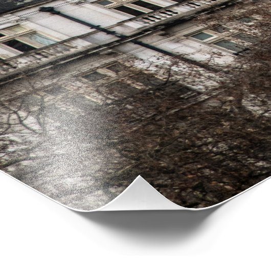 Het witte gebouw in Londen Foto Afdruk (Hoek)