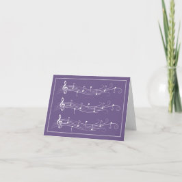 Het witte Gescrolde Personeel van de Muziek op de Kaart